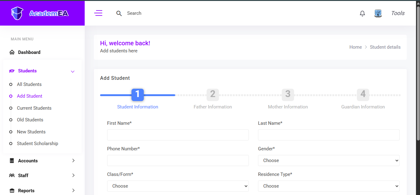 Add Student Form